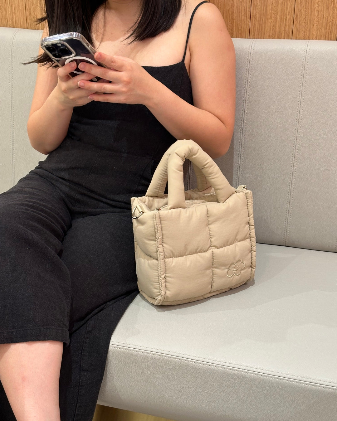 Mini Puffy Tote (Oatmeal) – Cloud Nine Crew